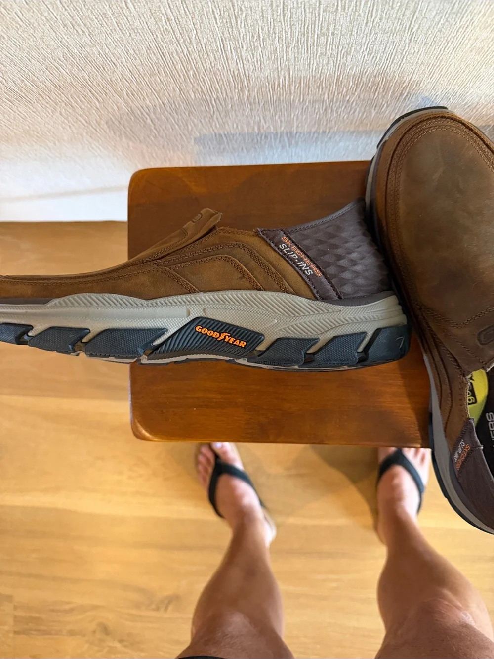 Skechers Men's Brown Slip-On Casual Relaxed fit Loafers